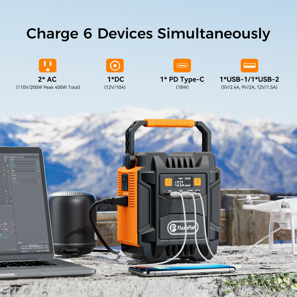 Portable Power Station 200W with 60W Solar Panel, 172.8Wh – image 3