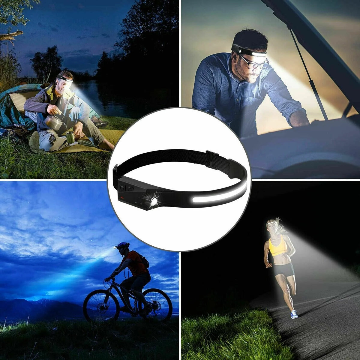COB LED Headlamp – USB Rechargeable Work Light – image 4