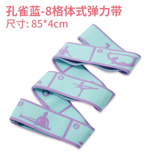 8-Loop Yoga Stretching Strap - Elastic Pilates & Dance Band