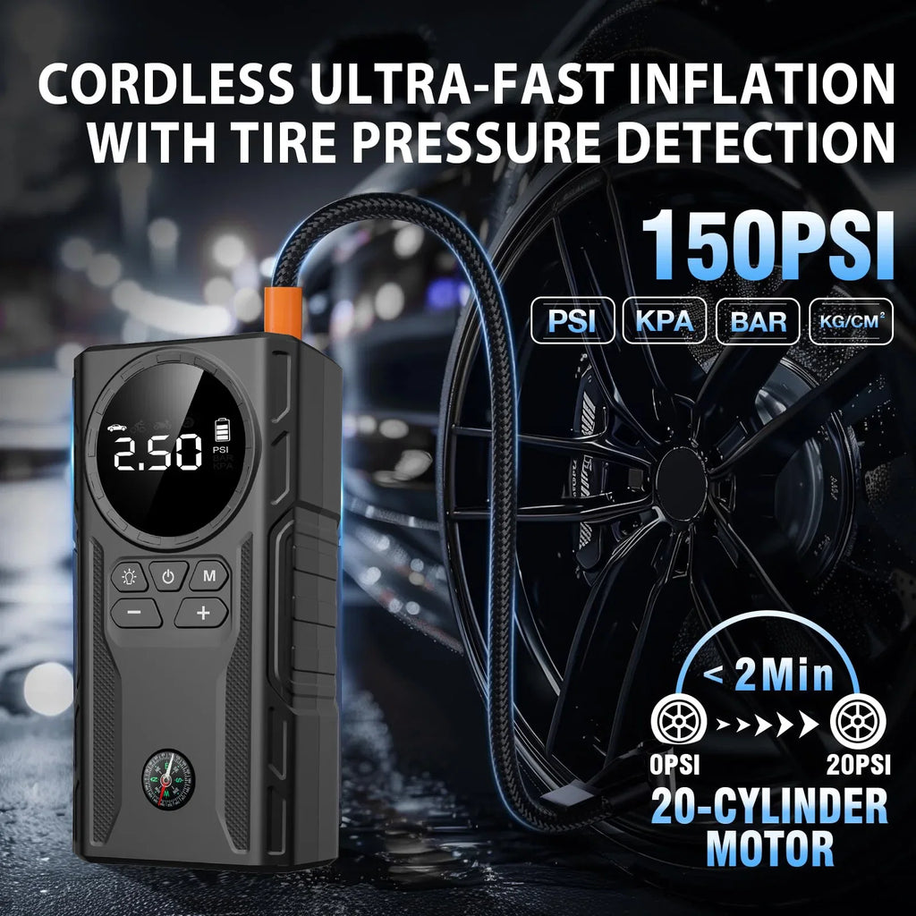 Jump Starter with Air Compressor 4000A 150PSI Portable – image 4