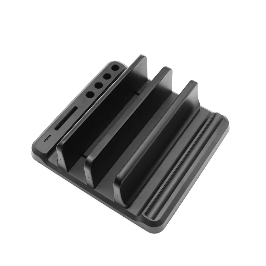 Vertical Laptop Stand - Dual Slot Desk Dock for Laptop and Tablet