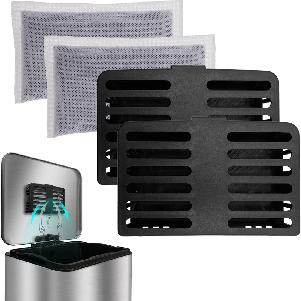 Trash Can Deodorizer Kit, Stick-On Activated Carbon Odor Filters