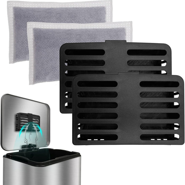 Trash Can Deodorizer Kit, Stick-On Activated Carbon Odor Filters