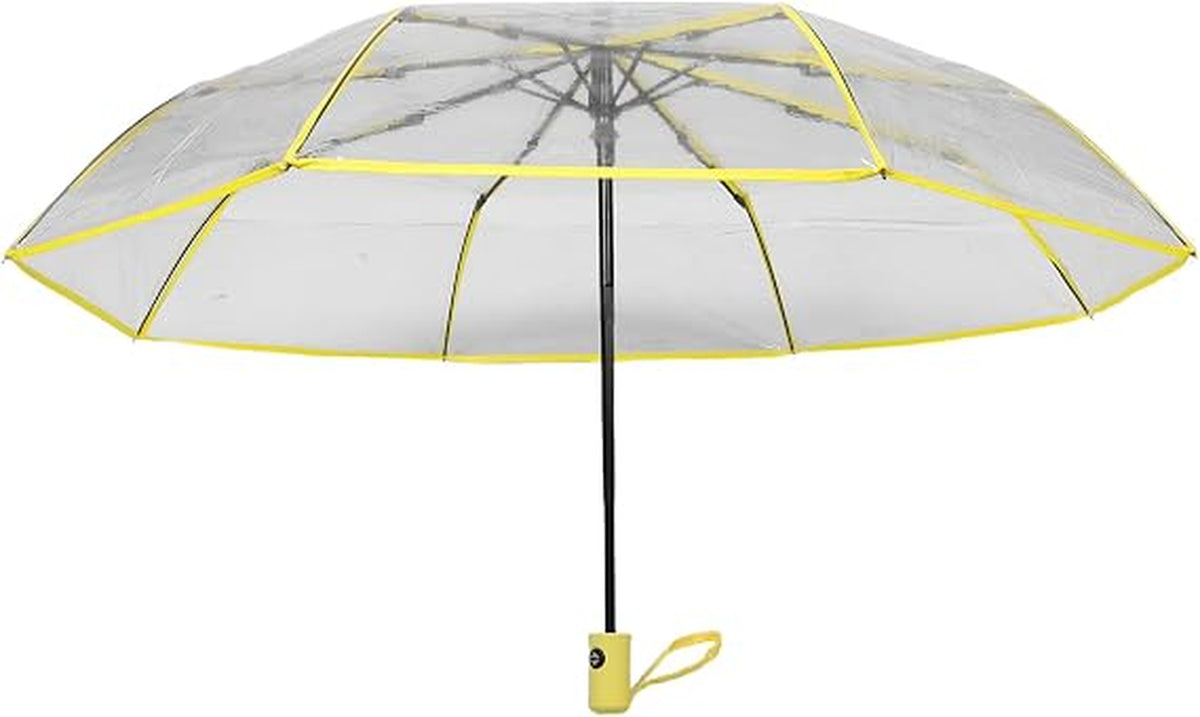 Clear Umbrella, Auto Open Folding Windproof Travel Umbrella