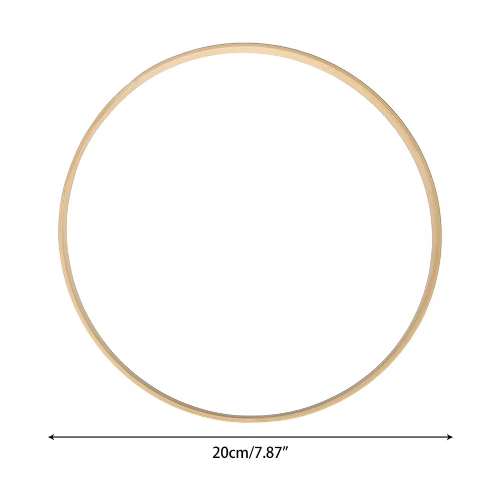Bamboo Floral Hoop Rings, 10-Pack 26 cm Macrame & Wreath Hoops – image 5