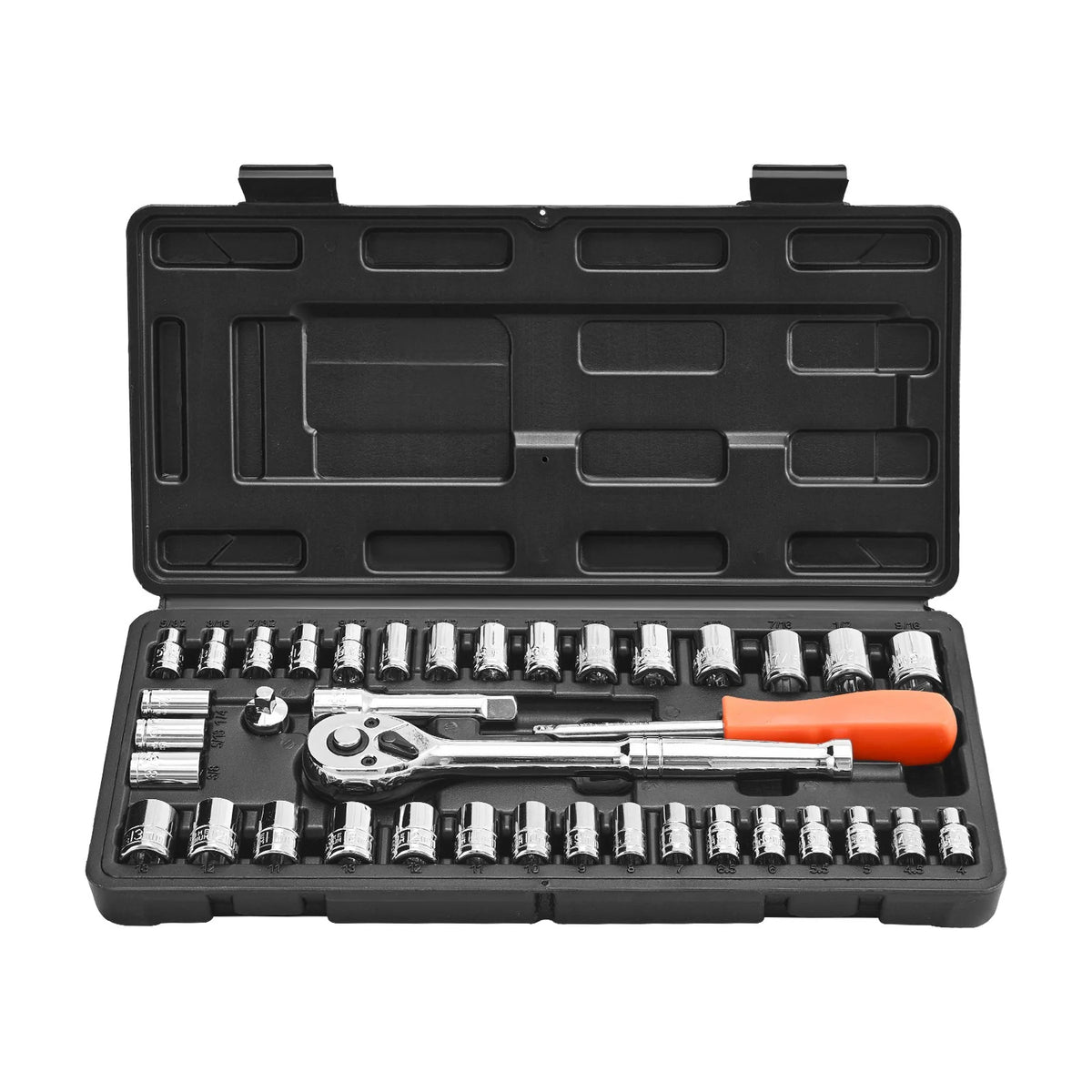Socket Set 39 Pcs – 1/4 and 3/8 in Drive, SAE and Metric