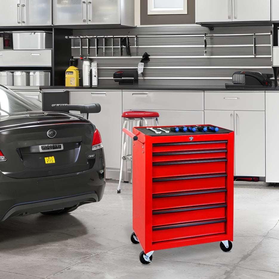 Rolling Tool Chest 7-Drawer Steel Cabinet with Ball-Bearing Slides – image 8