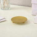 Candle Holder Dish - Round Iron Tray, Gold or Black