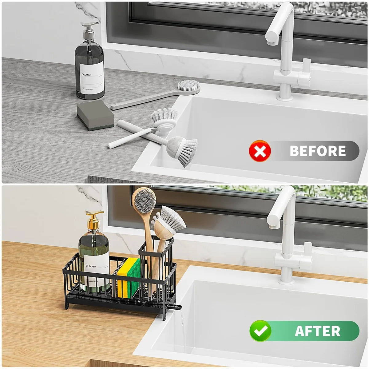 Kitchen Sink Sponge & Soap Drain Rack – image 5