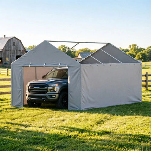 12 x 20 ft Carport Replacement Side Wall Kit, Waterproof UV50+ – image 1
