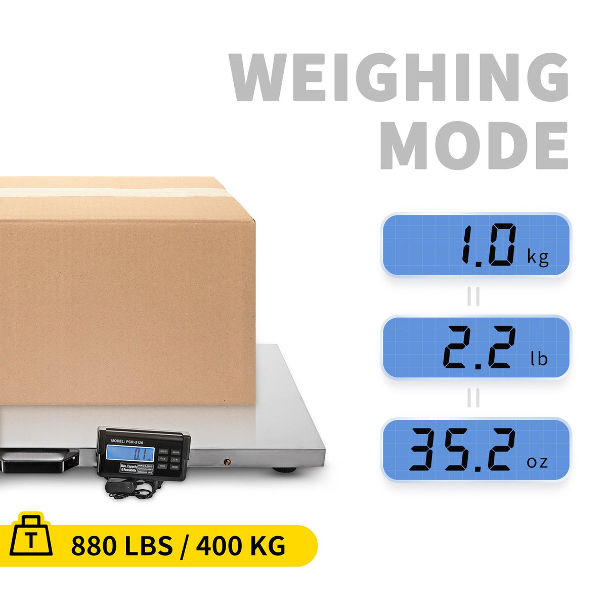 880 lb Livestock Scale Stainless Steel Platform 40.6 x 20.9 in Digital – image 2