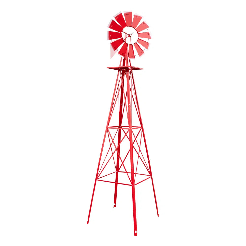 Decorative Garden Windmill 8 Ft, Steel Yard Windmill with Ball Bearing – image 9