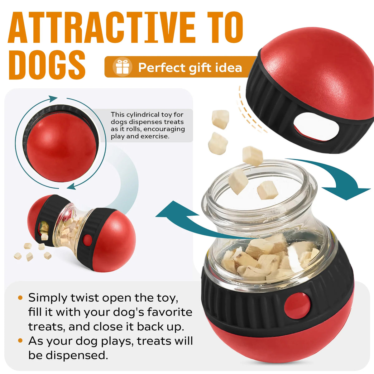 Treat Dispensing Dog Ball - Adjustable Slow Feeder Puzzle Toy – image 7
