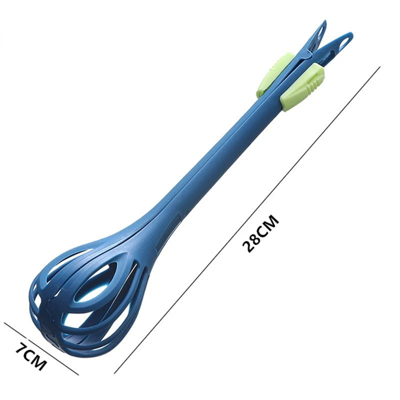 Kitchen Whisk Tongs, 2-in-1 Egg Beater and Food Clip – image 7
