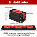 Folding Ruler with Magnetic Level - Multi-Function Measuring Tool for Home & Woodwork