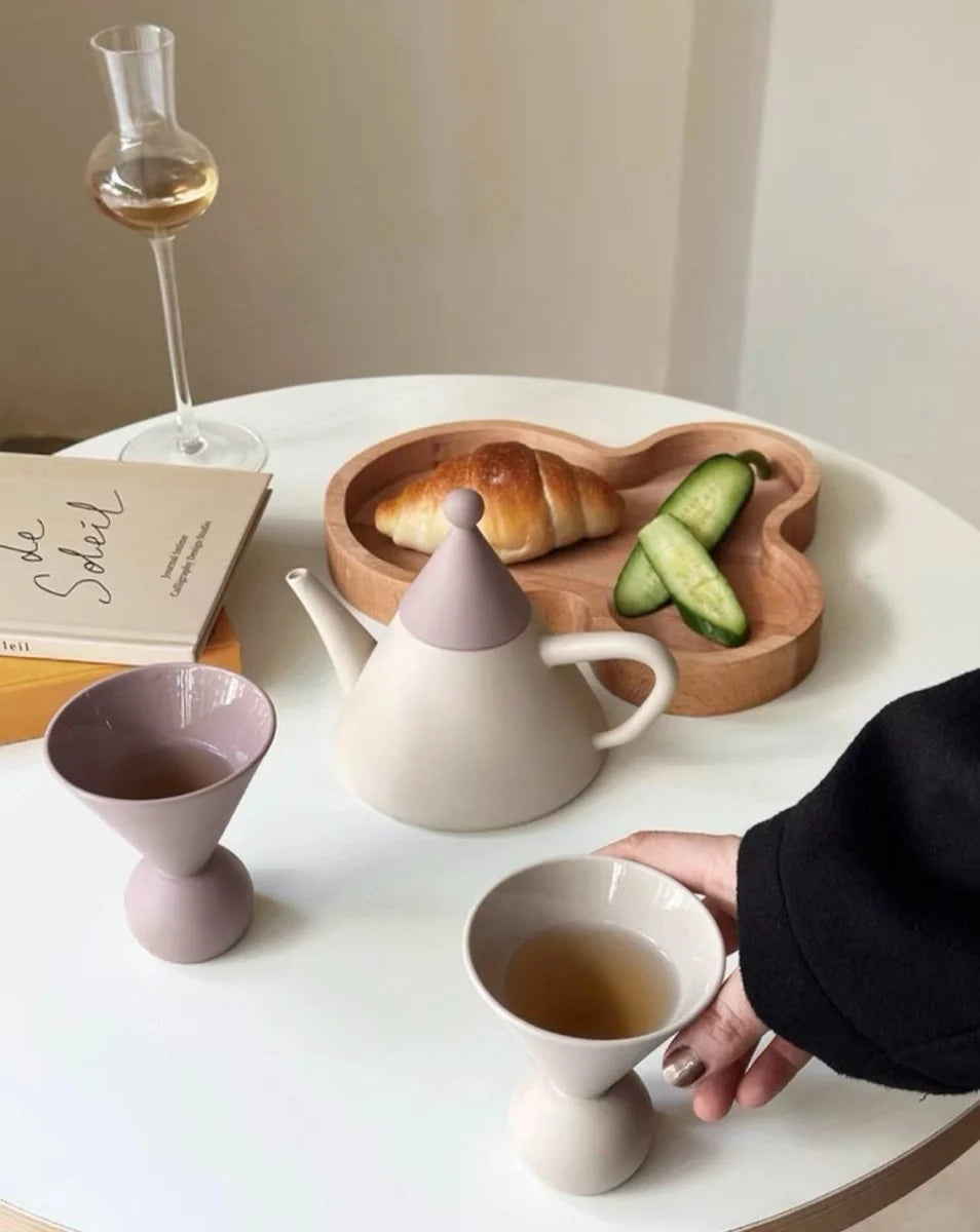Handmade Ceramic Tea Set Gift Box, Teapot and 2 Cups – image 3