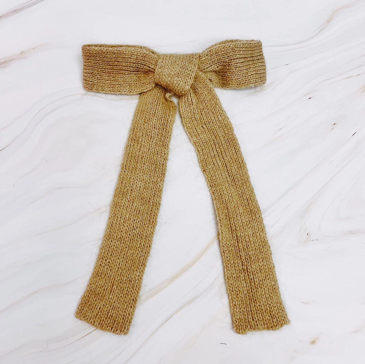 Hair Clip, Yarn Bow Preppy Style – image 5