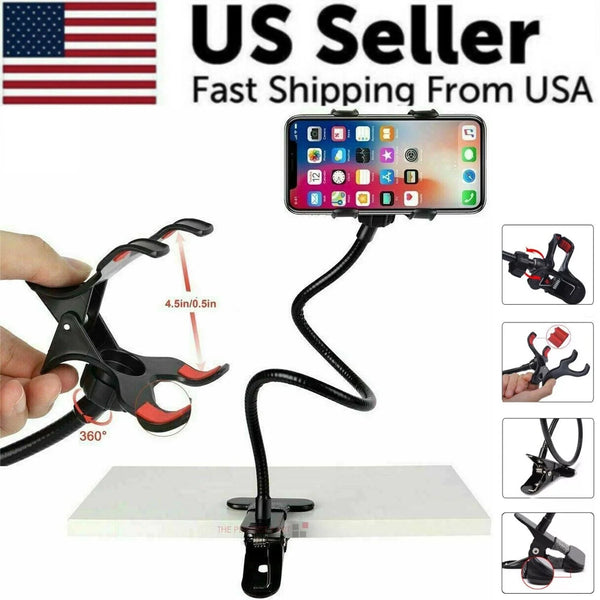 Gooseneck Phone Holder with Desk Clamp, 29.5 in Arm
