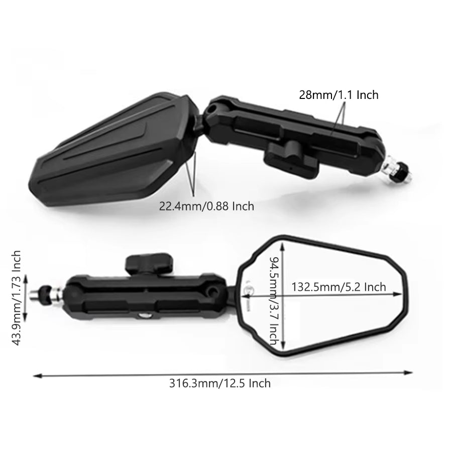 Universal Foldable Motorcycle Rear View Mirror – image 2