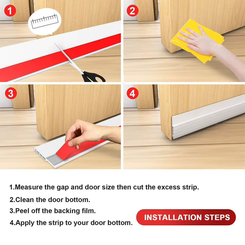 Door Draft Stopper – 39 in Under Door Seal Weather Stripping – image 7