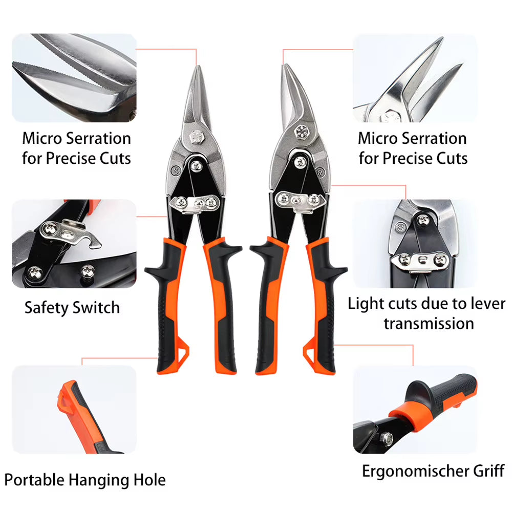 Aviation Tin Snips – Sheet Metal Cutter, Straight or Right Cut – image 3