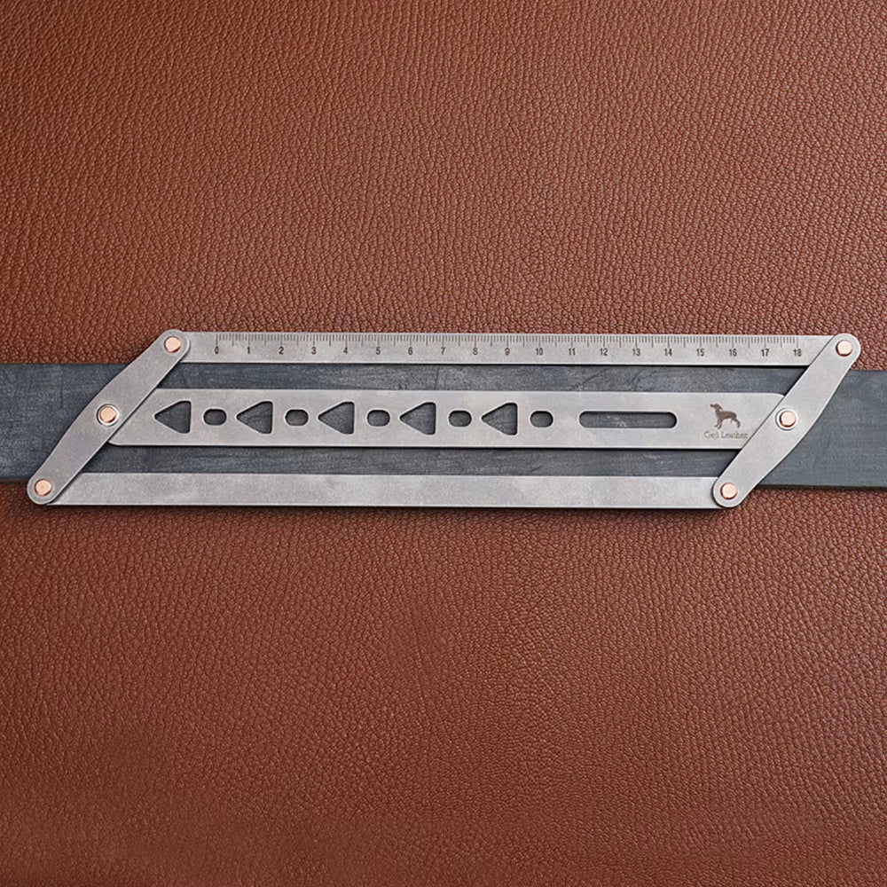 Stainless Steel Belt Hole Punch Spacing Ruler for Leathercraft – image 7