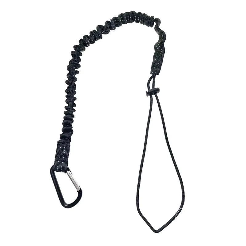 Oilfield Tool Lanyard Bungee Tether with Carabiner, 31 In