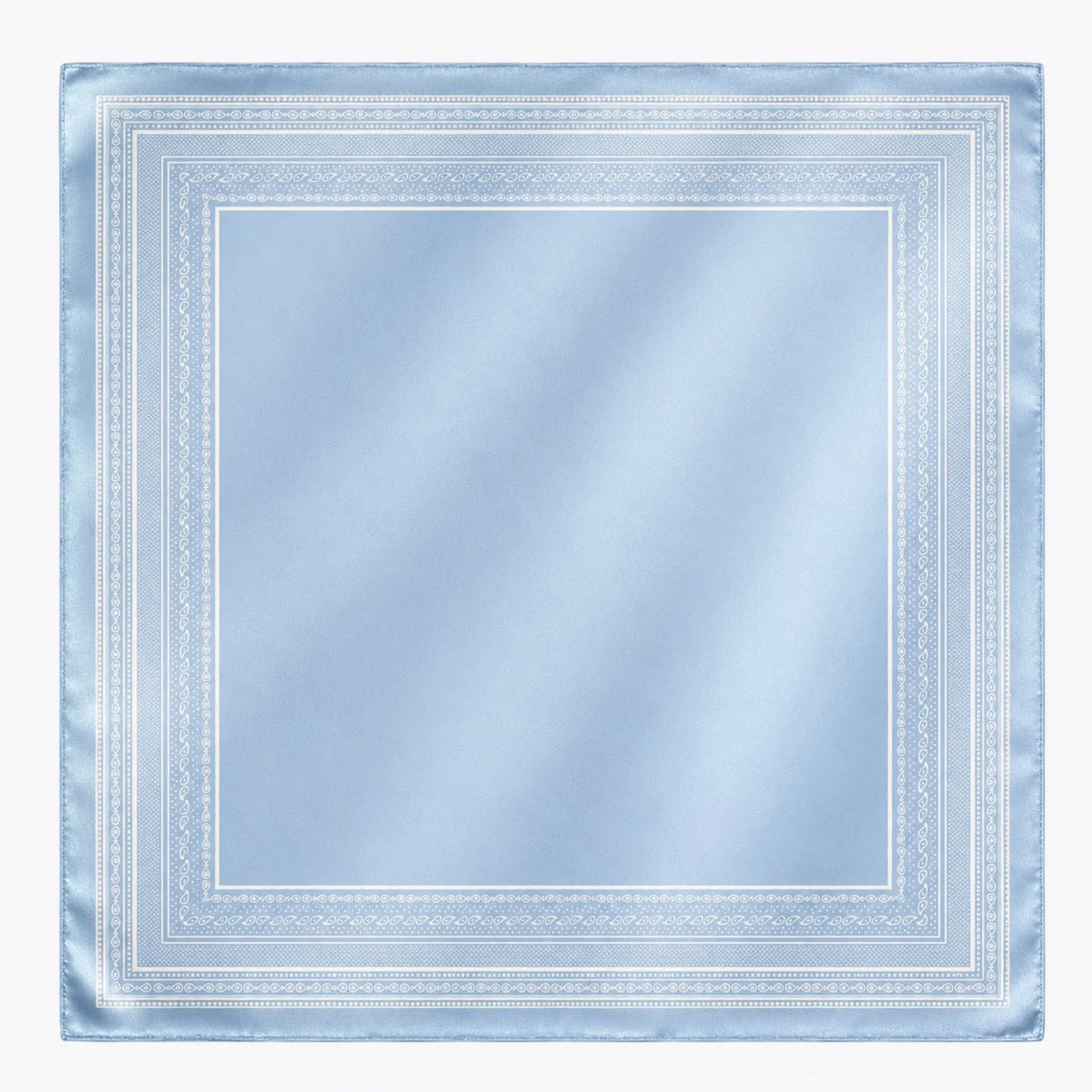 Satin Square Scarf – Paisley Border Print, 25 x 25 in – image 4