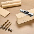Self-Centering Doweling Jig Kit, 1/4, 5/16, 3/8 in Drill Guide – image 3