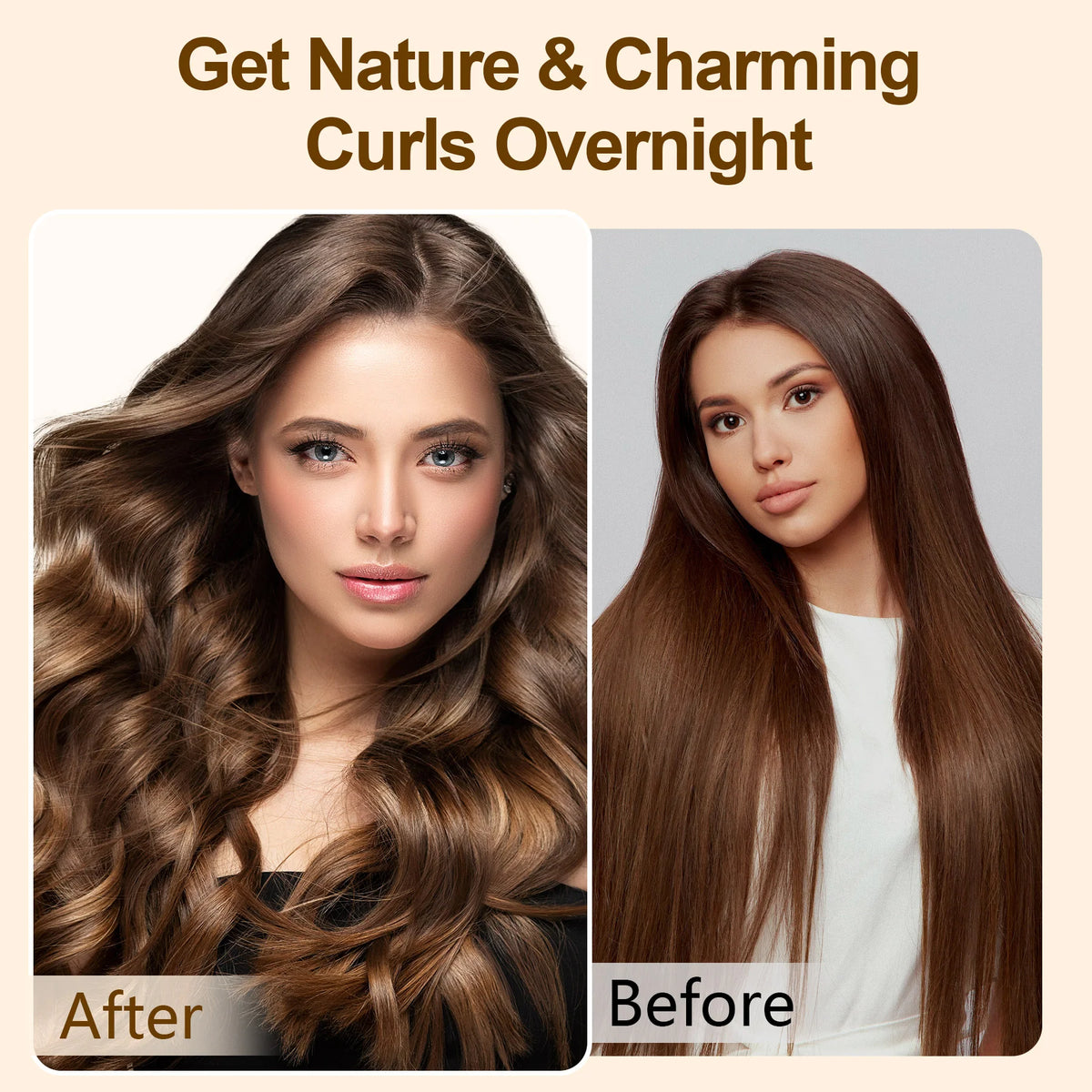 Heatless Hair Curler Satin Overnight Rod with 2 Scrunchies – image 3