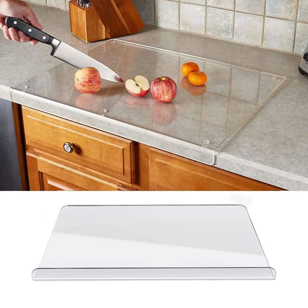 Clear Acrylic Cutting Board with Lip – Countertop Protector