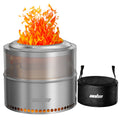 Smokeless Wood Burning Fire Pit with Carry Bag – Stainless Steel – image 1