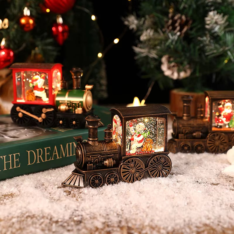 Christmas Train Snow Globe Lantern Tabletop Decoration – image 6