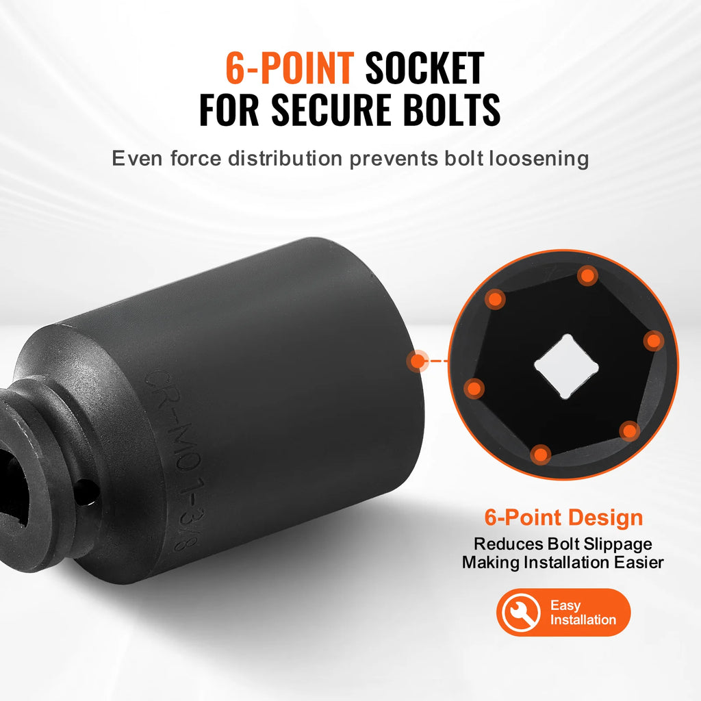 Axle Nut Socket Set, 8-Piece 3/4 in Drive Deep 6-Point SAE Sockets – image 4