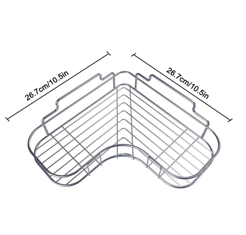Corner Shower Caddy, Stainless Steel Triangle Bathroom Rack – image 6