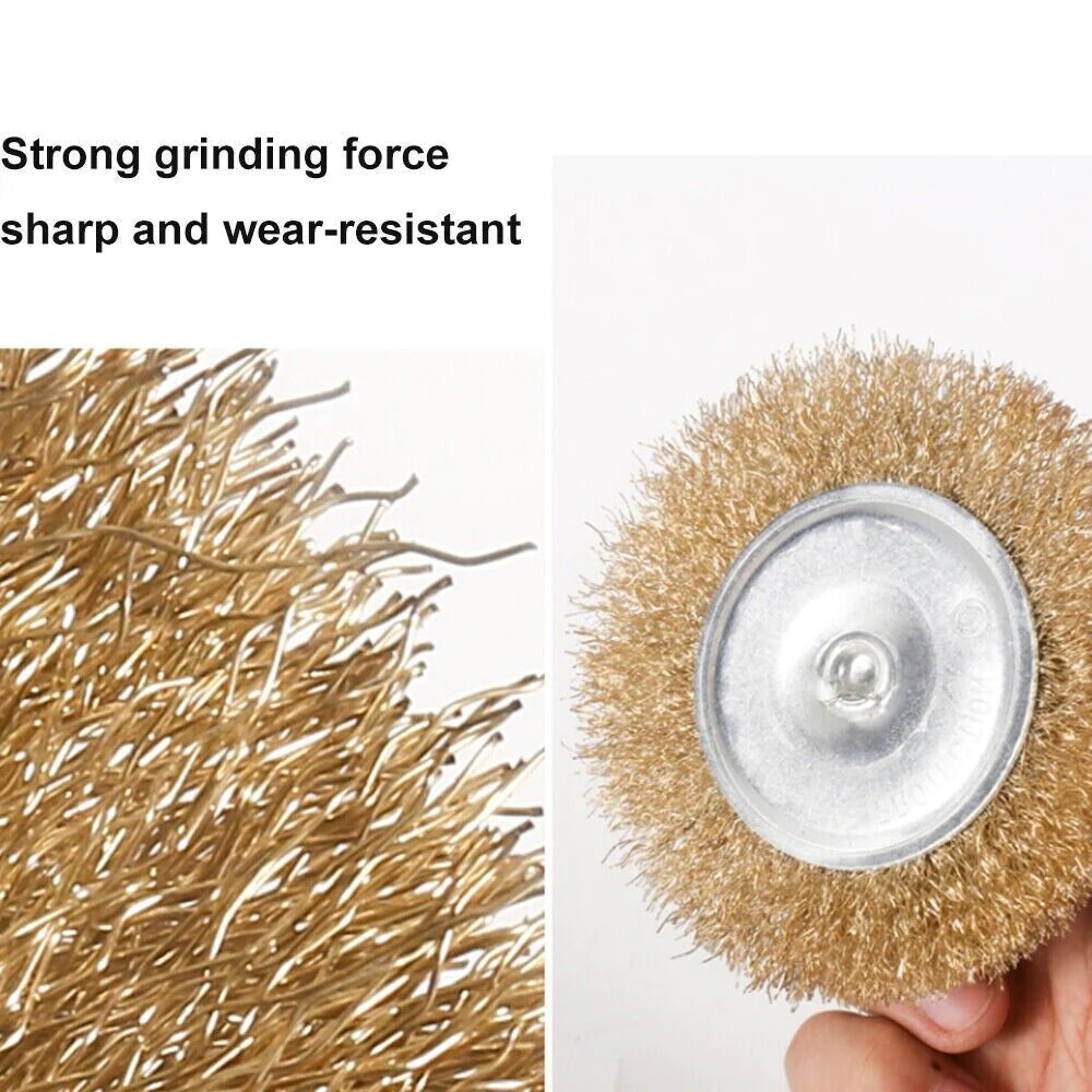 Wire Brush Wheel Set – 2 Pack of 3 Drill Cup Brushes – image 7