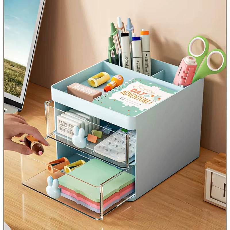 Desk Organizer with Drawer for Pens and Office Supplies – image 4