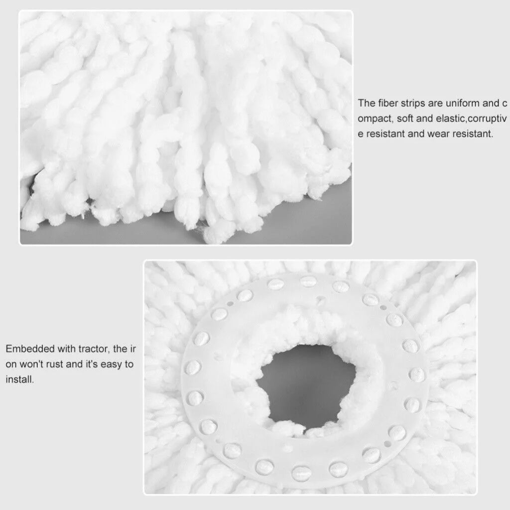 Spin Mop Replacement Heads 6-Pack Microfiber Refills – image 3