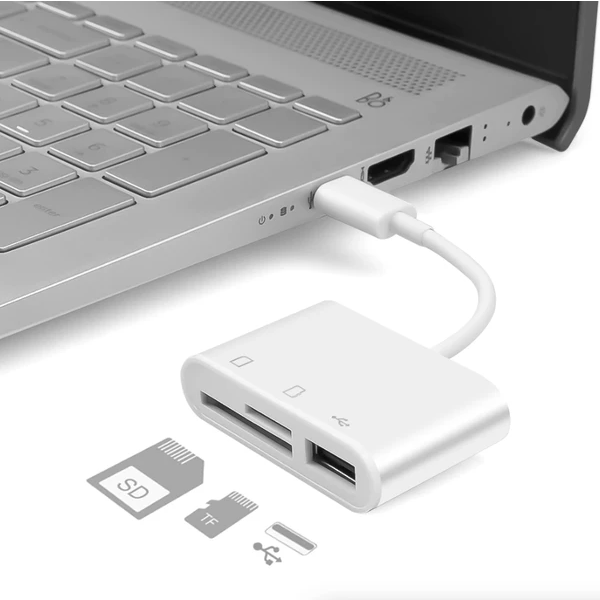 USB C SD Card Reader - 3-in-1 SD/TF Reader with USB-A Port – image 5