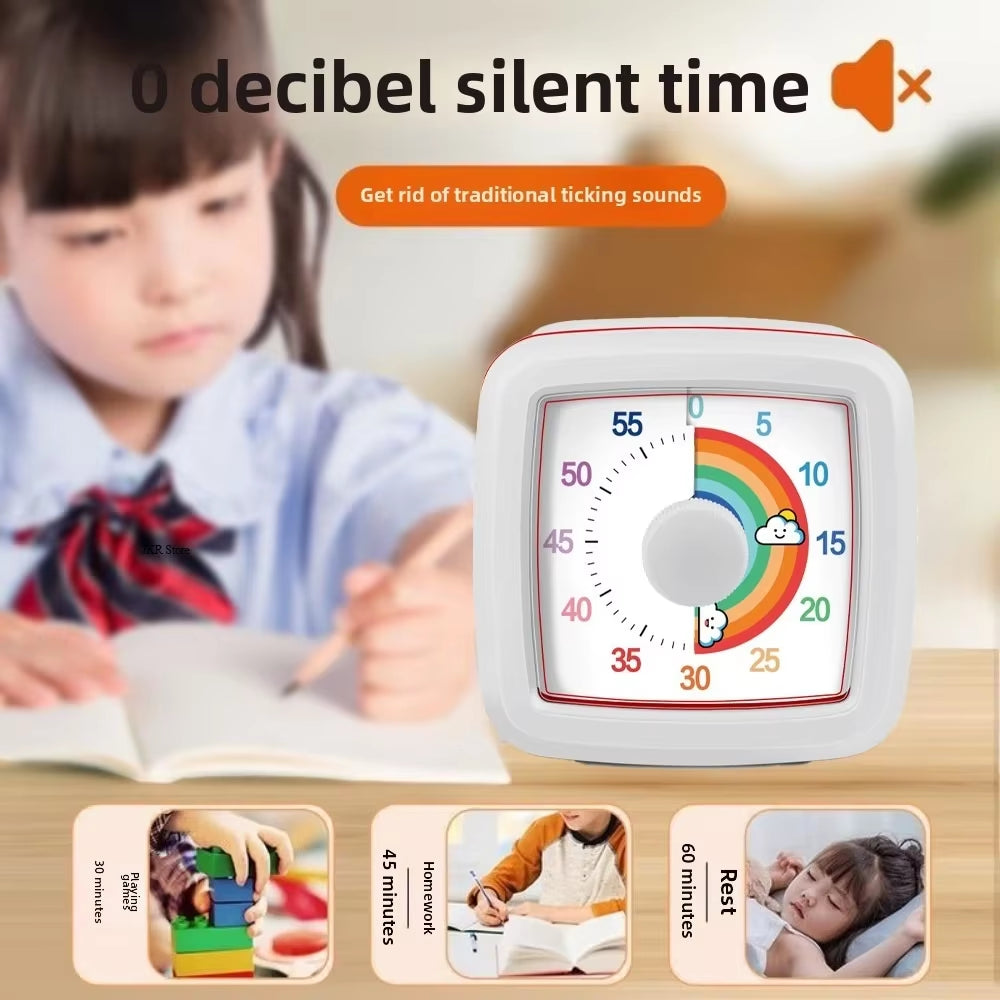 60 Minute Visual Timer - Silent Countdown Timer for Kids & Adults
