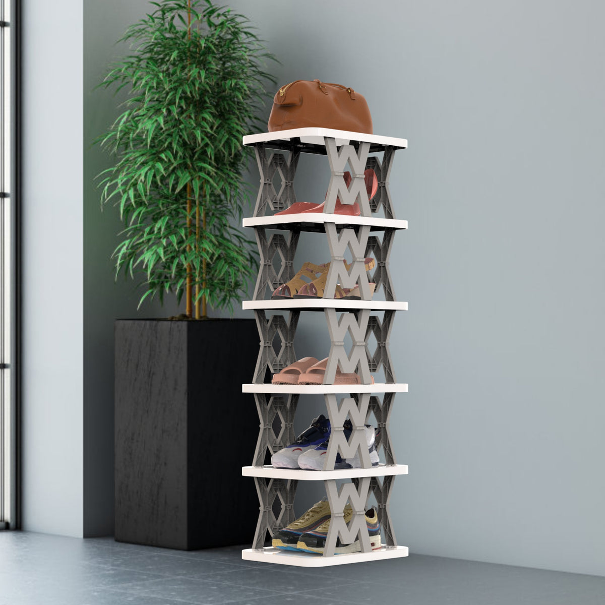 6-Tier Foldable Vertical Shoe Rack – image 11