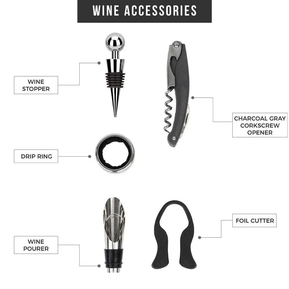 Wine Opener Gift Set – Waiter's Corkscrew & Bar Tool Kit – image 6