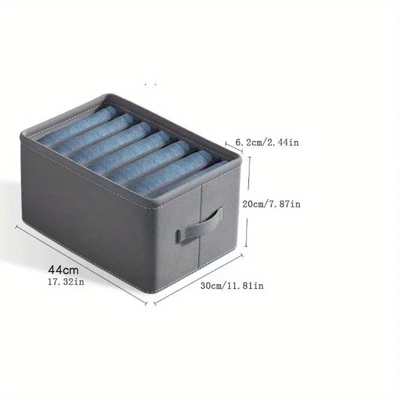 Foldable Fabric Closet Storage Box with Compartments – image 9
