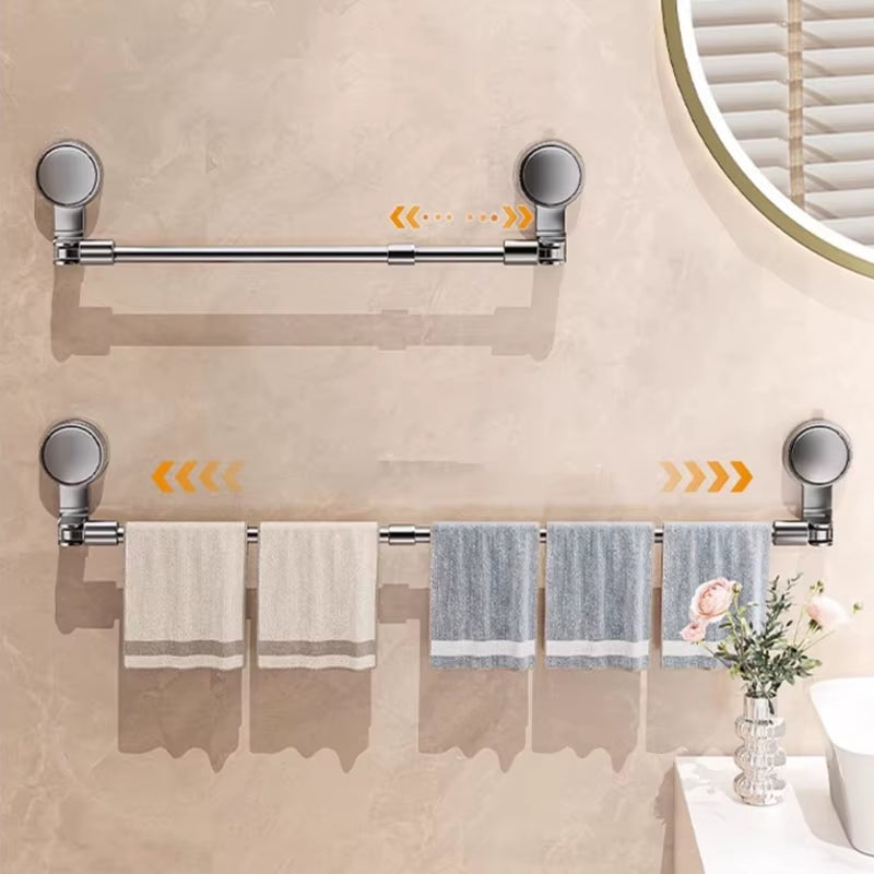 Suction Cup Towel Bar - Adjustable No-Drill Bathroom Towel Rod – image 5