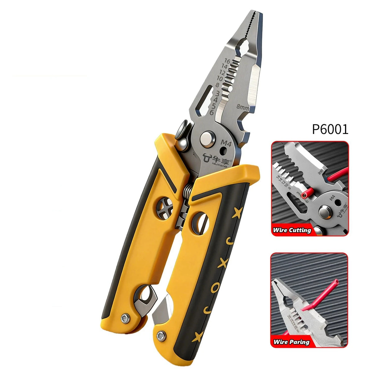 Wire Stripper Crimper Pliers 18-in-1 for Electrical Work