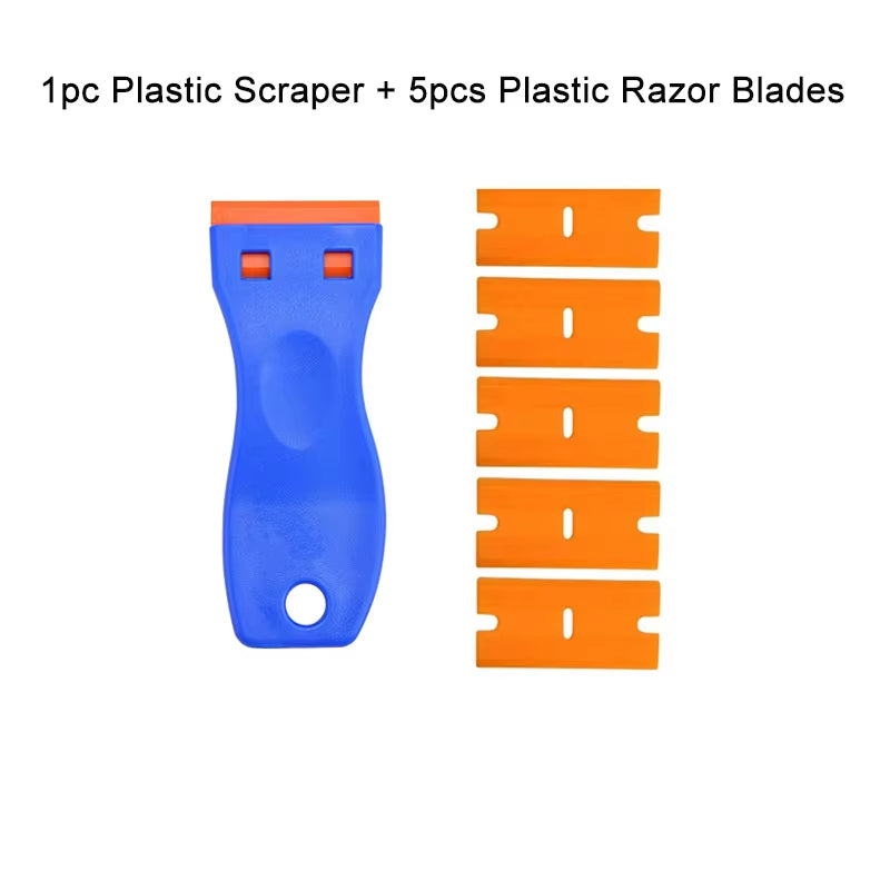 Glass Razor Scraper - Sticker & Glue Remover with Blades