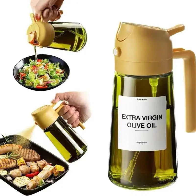 Oil Sprayer Bottle - 2-in-1 Glass Olive Oil Dispenser, 16 oz – image 9