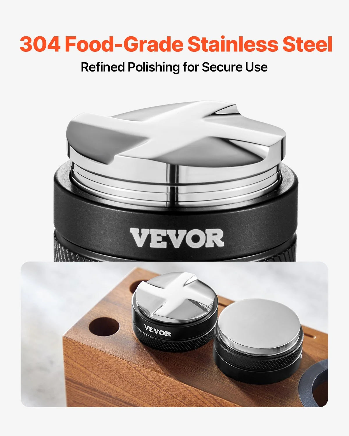 Espresso Distributor 58mm, 2-in-1 Coffee Tamper Stainless Steel – image 5