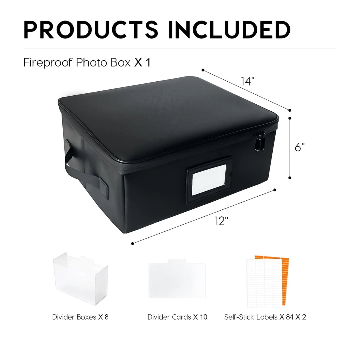 Photo Storage Box Holds 2000 4x6 Photos with Dividers & Labels – image 2