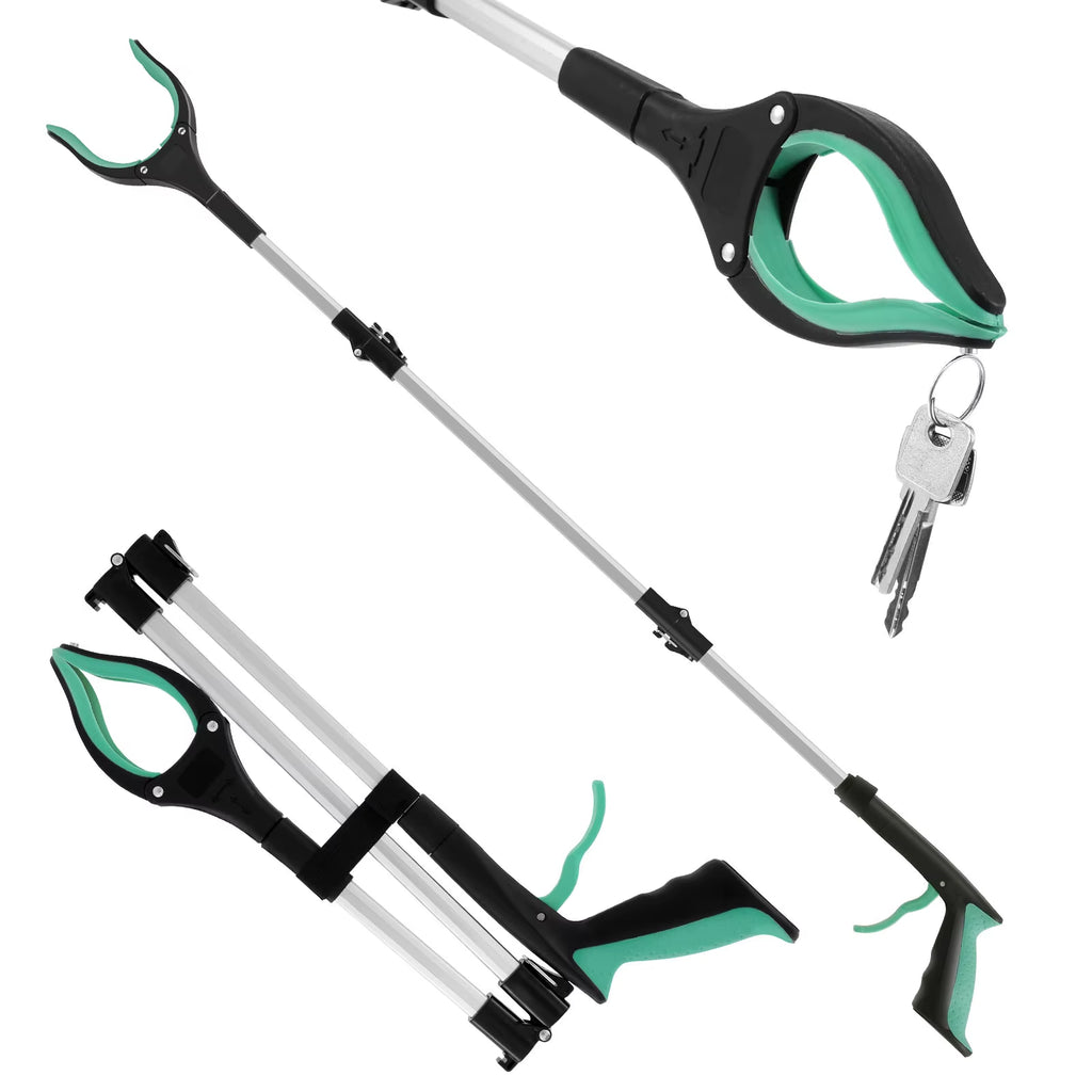 Litter Picker Grabber - Foldable 43 in Reacher with Rotating Jaw